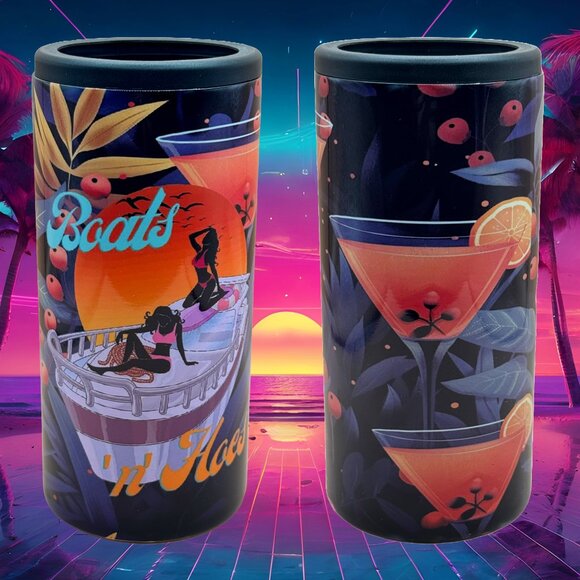 NIB Custom Sublimation 12oz Skinny Can Insulated Cooler | Boats N Hoes - Picture 1 of 4